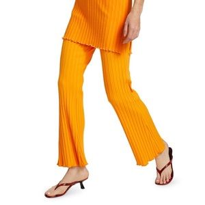 SIMON MILLER High Waisted Rib Pants Cyrene Orange